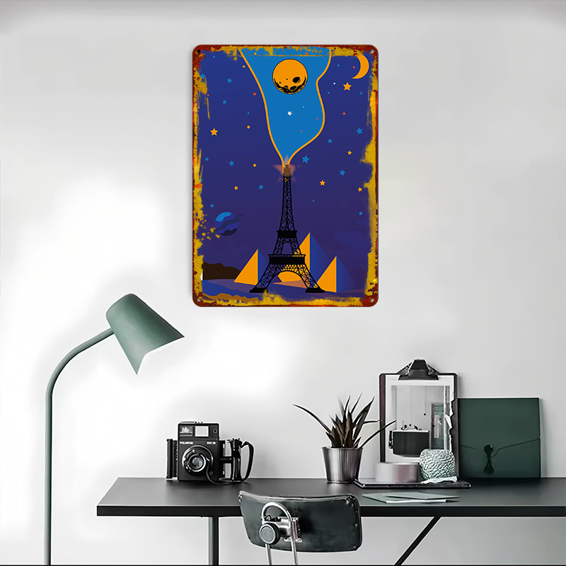 Eiffel Tower Night Sky Poster  - Custom Night Sky บทวิจารณ์และราคา