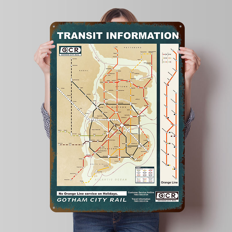 Gotham City Map Printed Poster - Custom Map Poster บทวิจารณ์และราคา