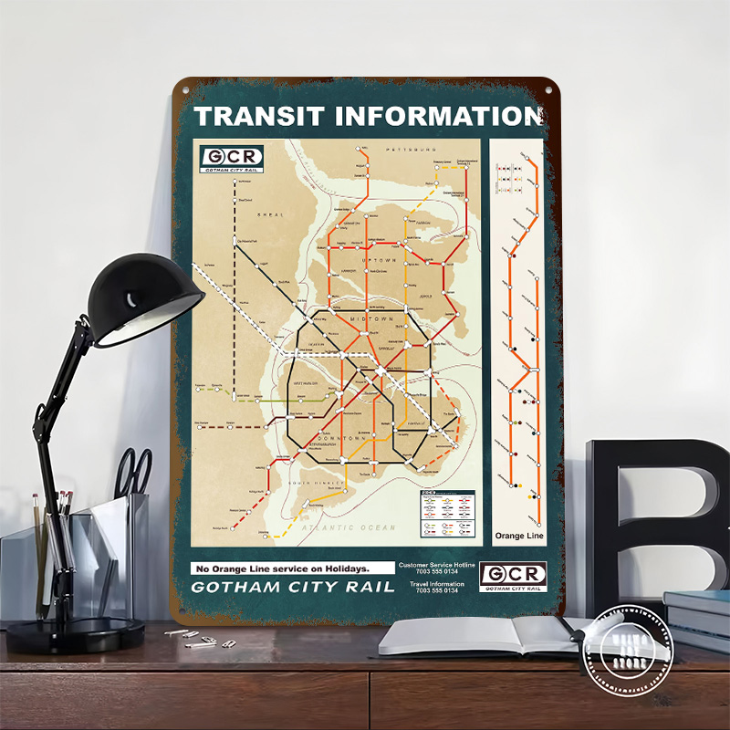 Gotham City Map Printed Poster - Custom Map Poster บทวิจารณ์และราคา