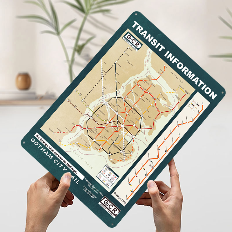 Gotham City Map Printed Poster - Custom Map Poster บทวิจารณ์และราคา
