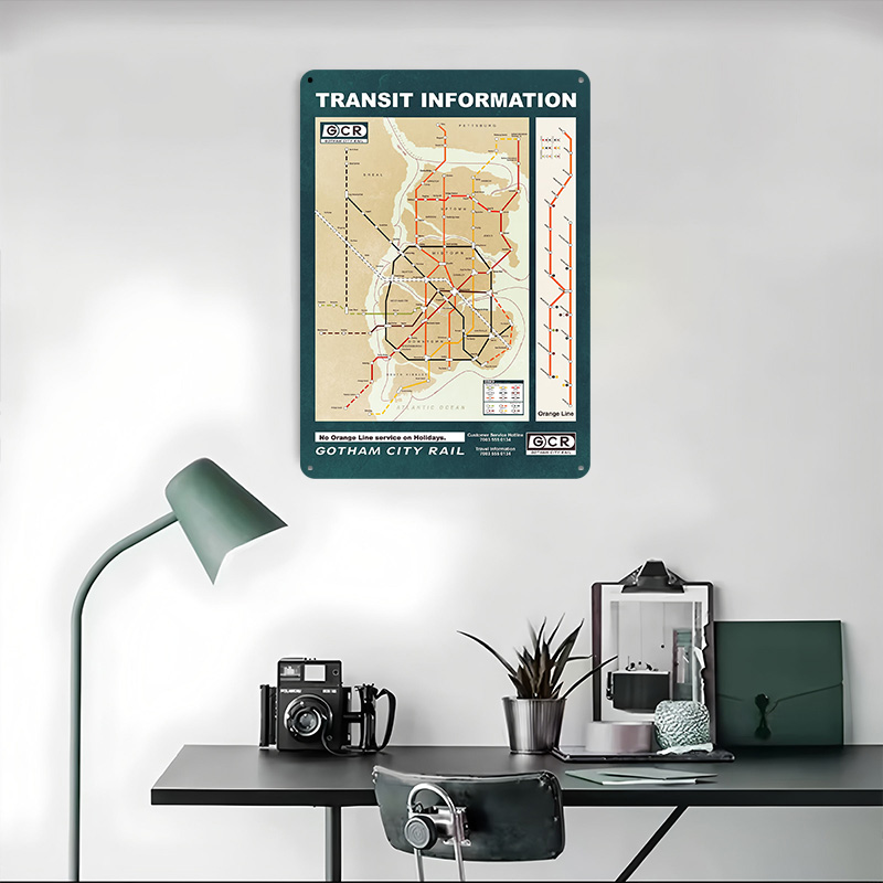 Gotham City Map Printed Poster - Custom Map Poster บทวิจารณ์และราคา