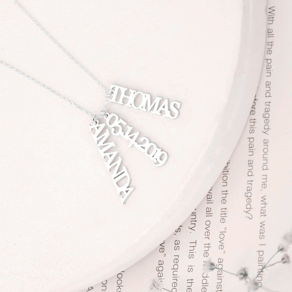 Custom Multiple Name Necklace  - Birth Flower Necklace บทวิจารณ์และราคา