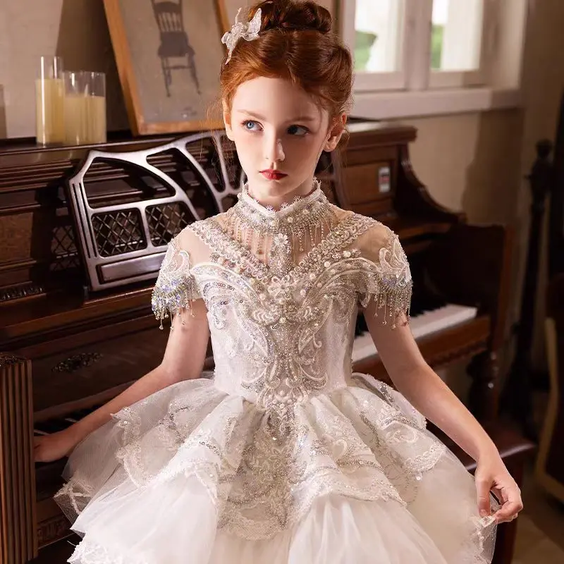 Custom Flower Girl Dress Weddi - Birth Flower Necklace บทวิจารณ์และราคา