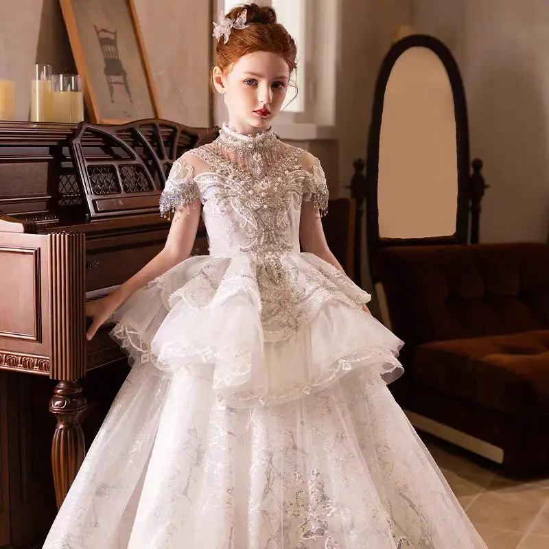 Custom Flower Girl Dress Weddi - Birth Flower Necklace บทวิจารณ์และราคา