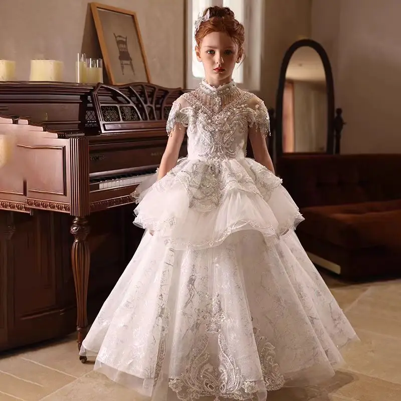 Custom Flower Girl Dress Weddi - Birth Flower Necklace บทวิจารณ์และราคา