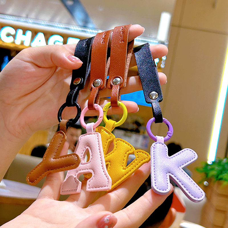 A To Z PU Leather Initial Lett - Monogram Keychain Leather บทวิจารณ์และราคา