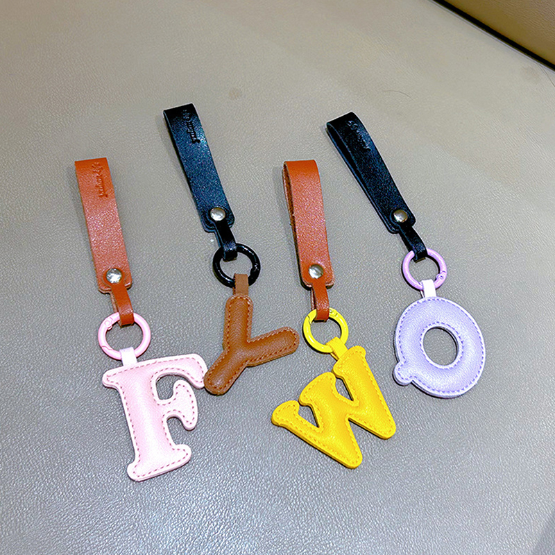 A To Z PU Leather Initial Lett - Monogram Keychain Leather บทวิจารณ์และราคา