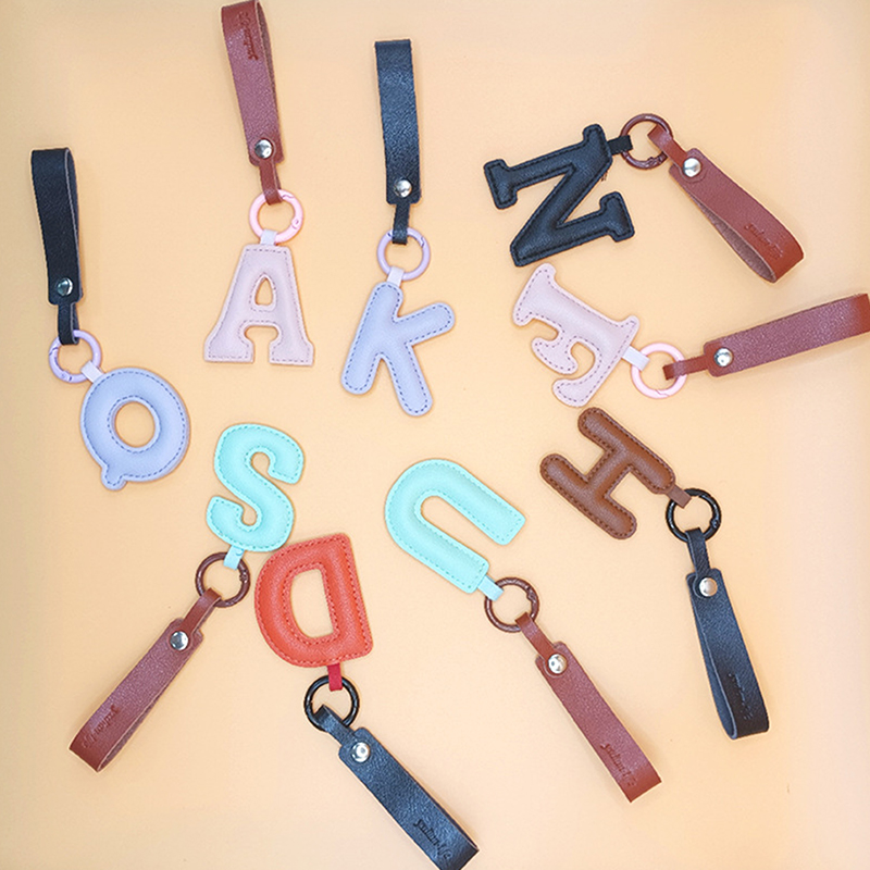 A To Z PU Leather Initial Lett - Monogram Keychain Leather บทวิจารณ์และราคา