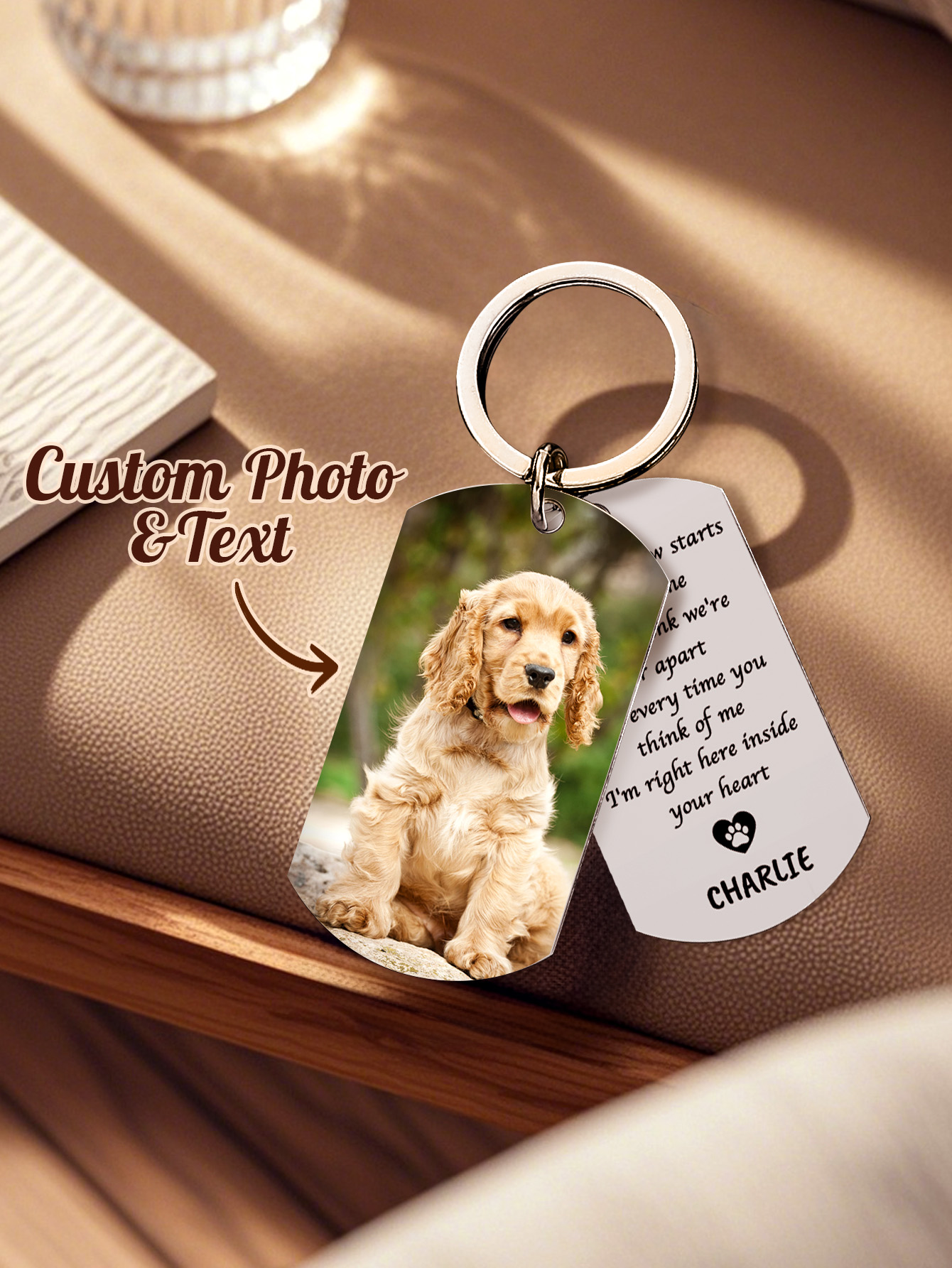 Personalized Pet Photo Keychai - Pet Portrait Custom บทวิจารณ์และราคา