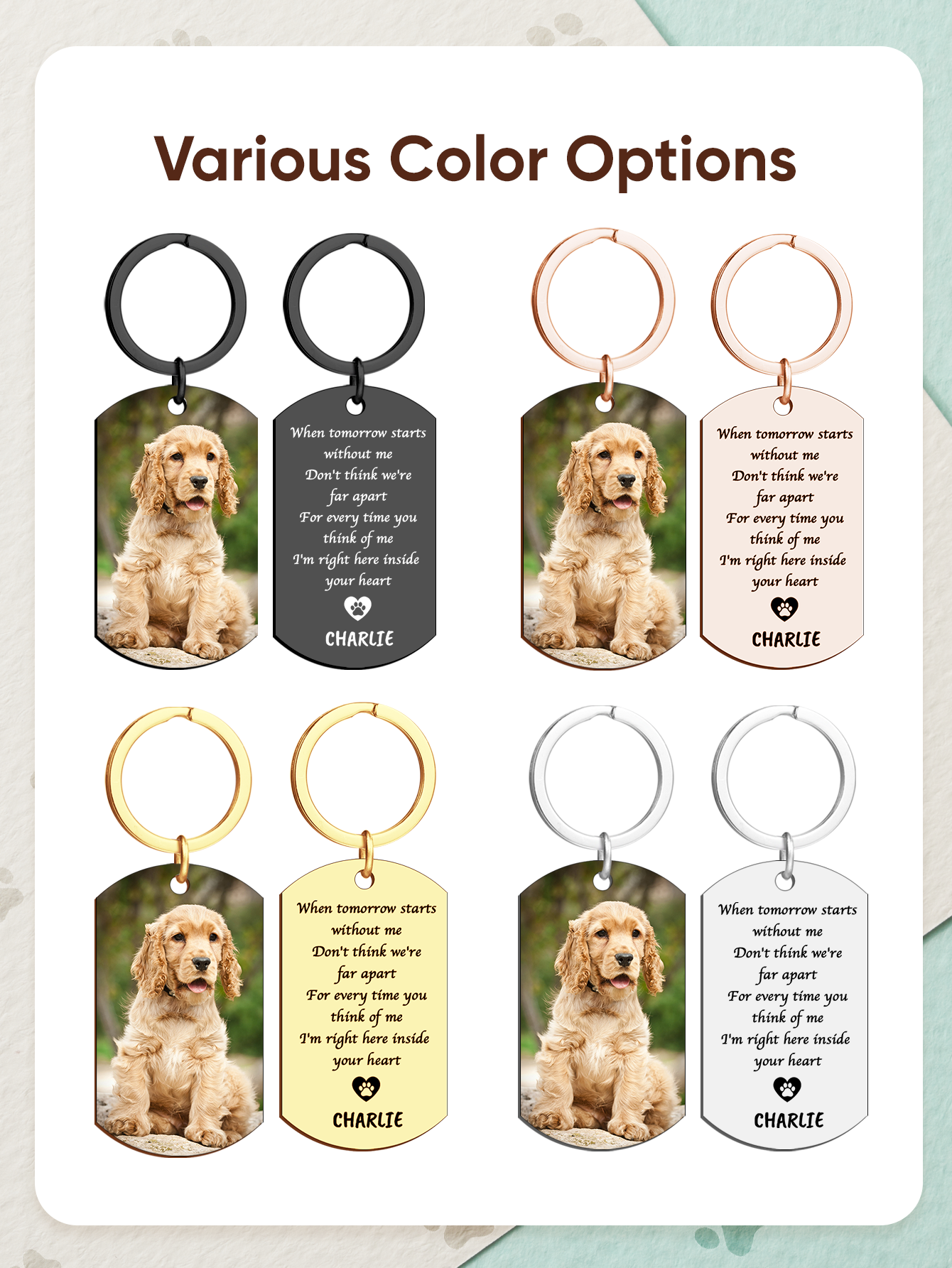 Personalized Pet Photo Keychai - Pet Portrait Custom บทวิจารณ์และราคา