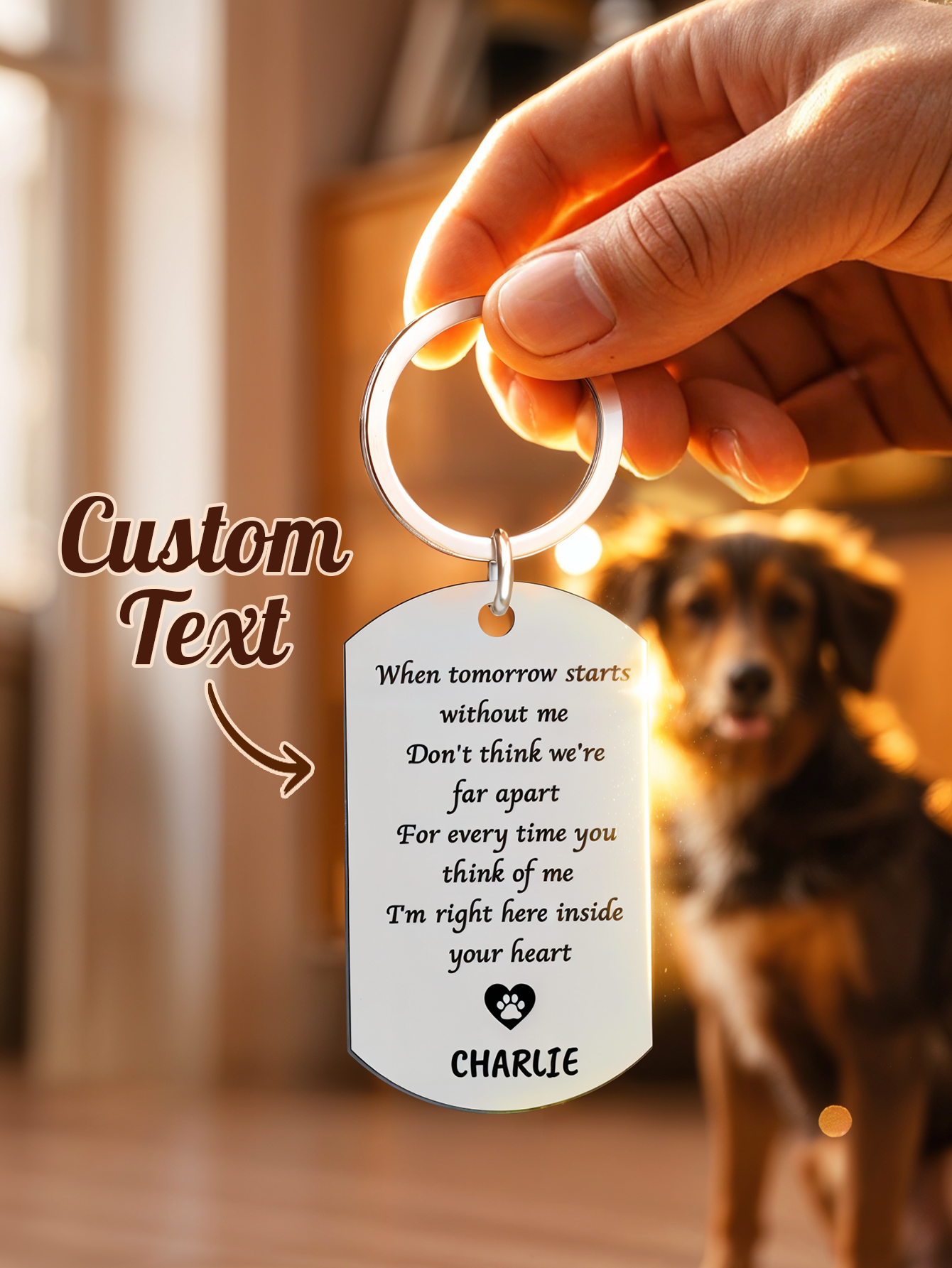 Personalized Pet Photo Keychai - Pet Portrait Custom บทวิจารณ์และราคา