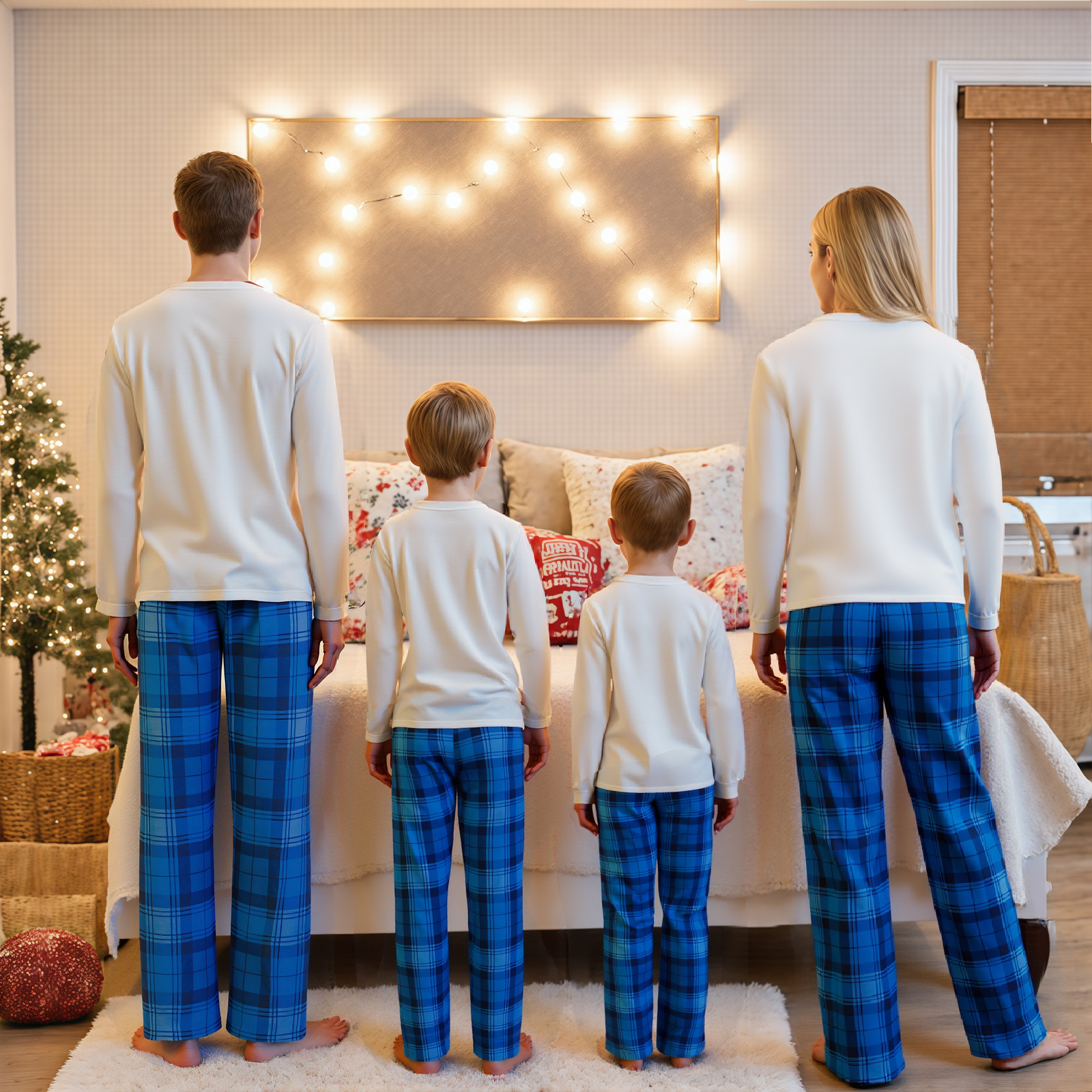 Family Matching Christmas Paja - Family Tree Print บทวิจารณ์และราคา