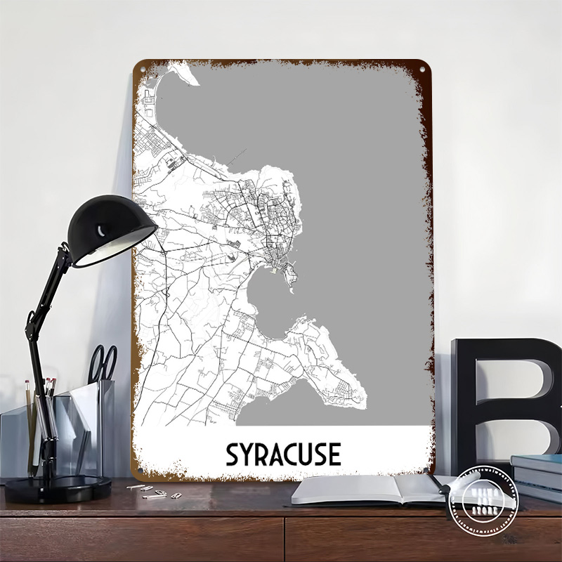 Syracuse City Map Metal Poster - Custom Map Poster บทวิจารณ์และราคา