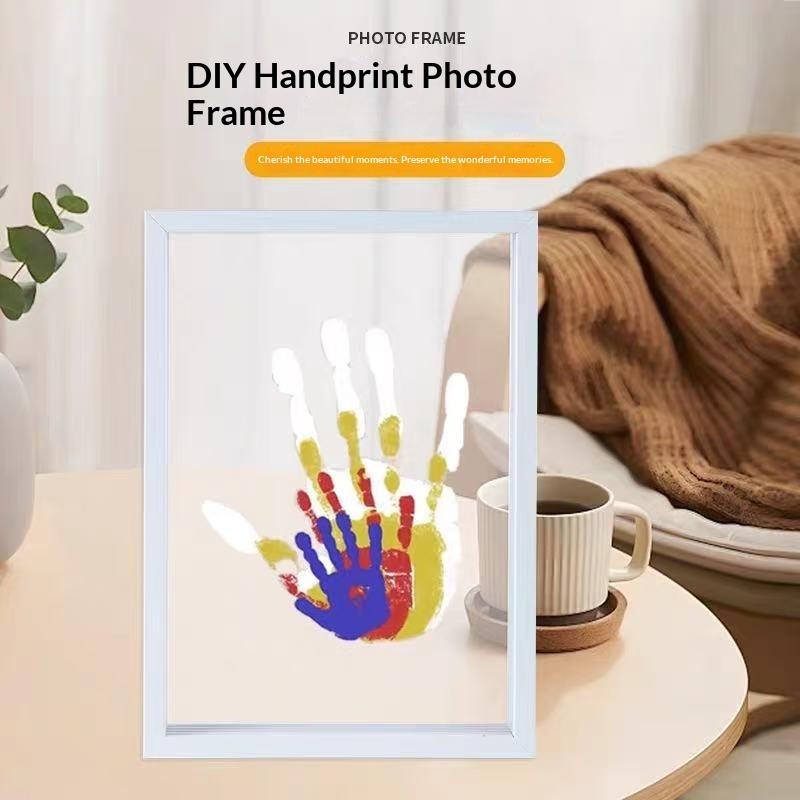 1 Set Family Handprint Photo F - Engraved Wood Frame บทวิจารณ์และราคา