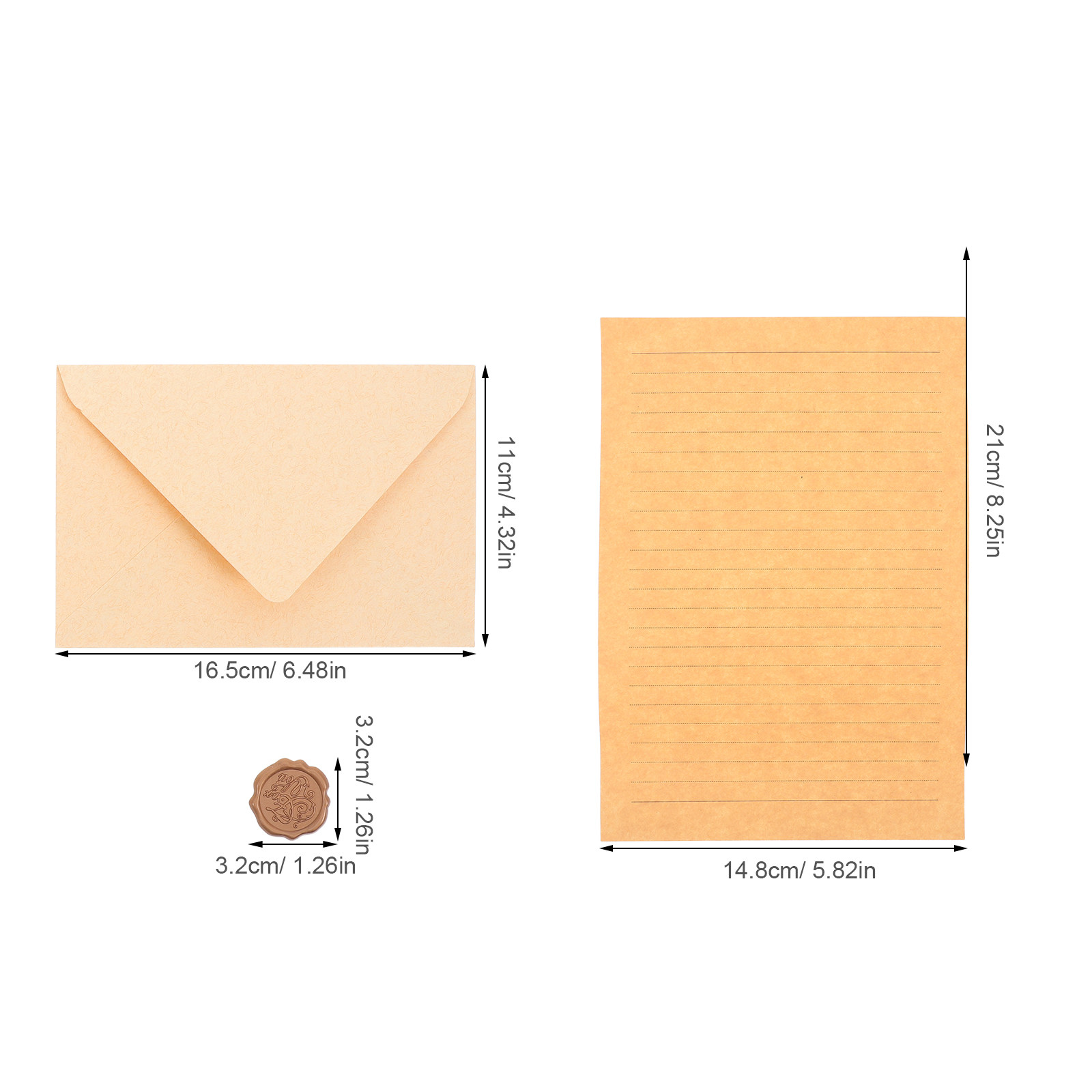 1Set Letter Writing Set Vintag - Wax Seal Letter Kit บทวิจารณ์และราคา