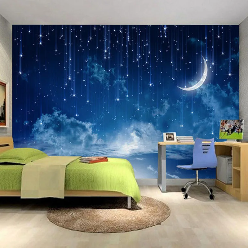 Mural Wallpaper Custom Blue Ni - Custom Night Sky บทวิจารณ์และราคา