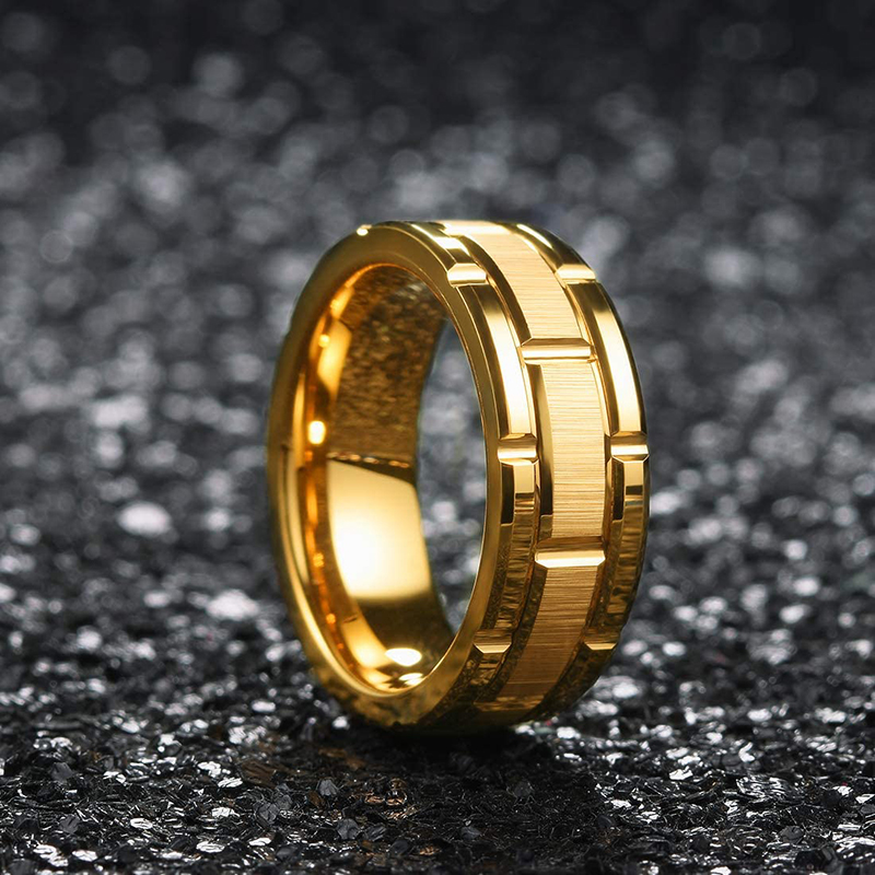 Fashion Men 8MM Stainless Stee - Initial Ring Custom บทวิจารณ์และราคา