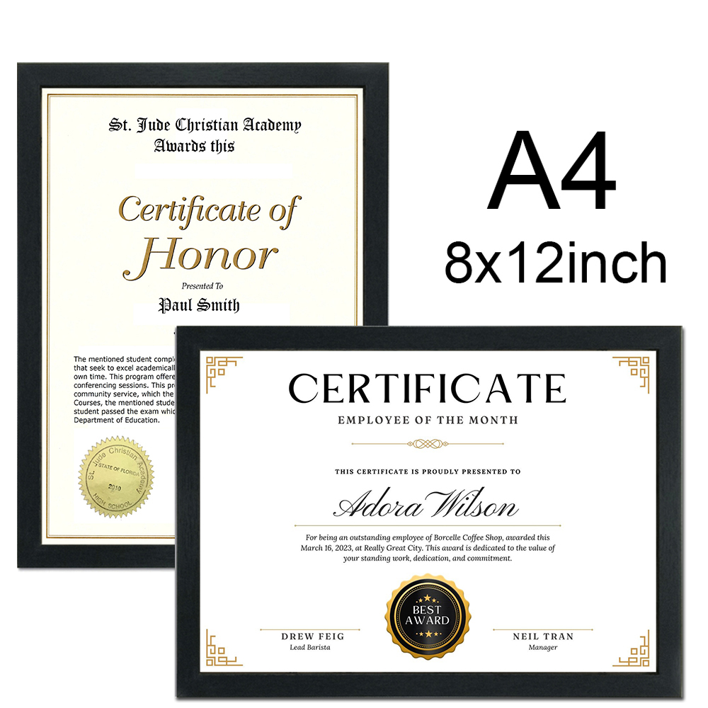 1/2/3pcs Wood Picture Frame A4 - Engraved Wood Frame บทวิจารณ์และราคา