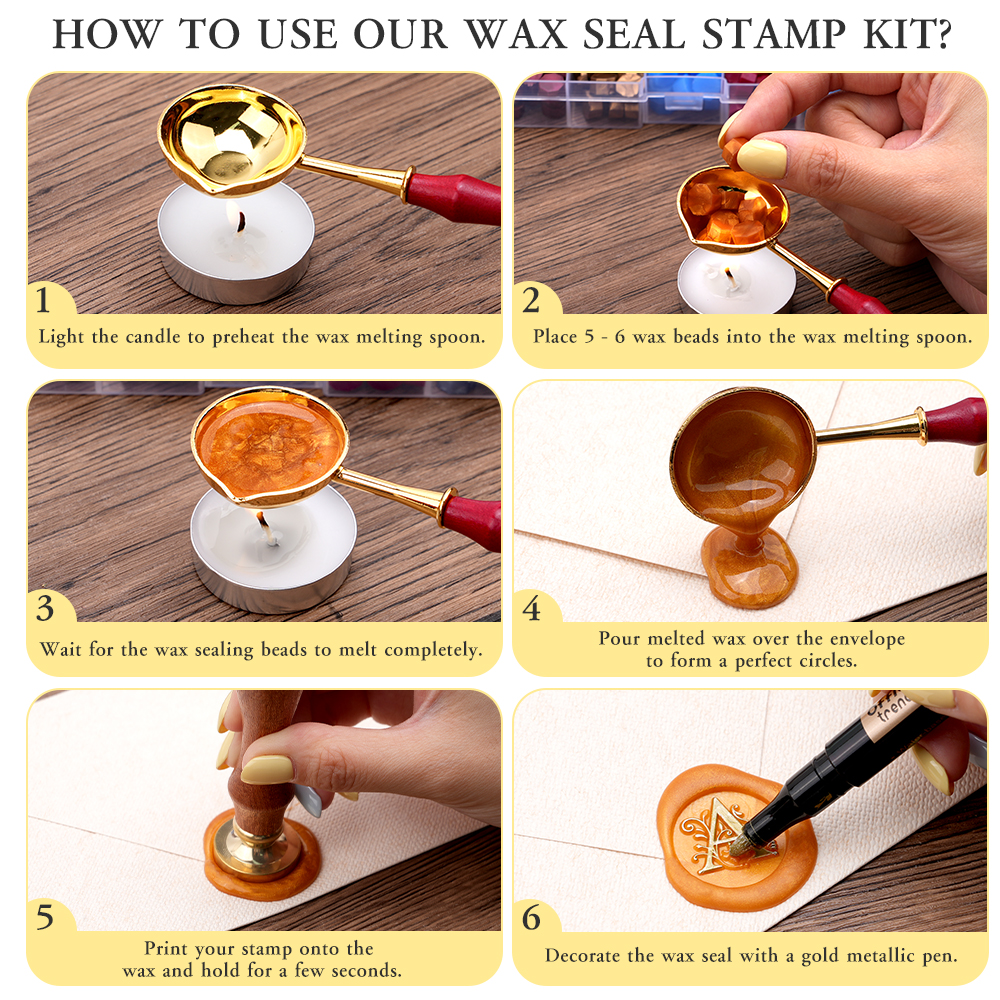 Alphabet Wax Seal Stamp Set -  - Wax Seal Letter Kit บทวิจารณ์และราคา