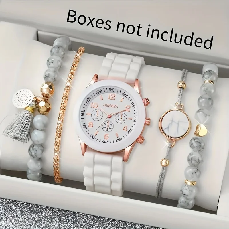 5pcs/Set Chic Women's Quartz W - Coordinates Bracelet บทวิจารณ์และราคา