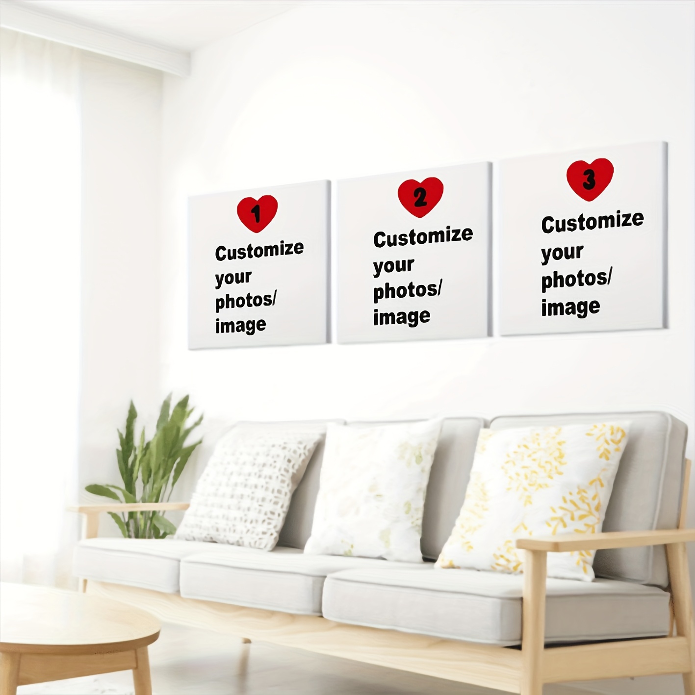 3pcs/set Custom Square Canvas  - Pet Portrait Custom บทวิจารณ์และราคา