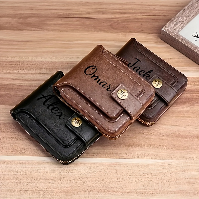 Custom Name Men's Wallet Gift  - Personalized Name Box บทวิจารณ์และราคา