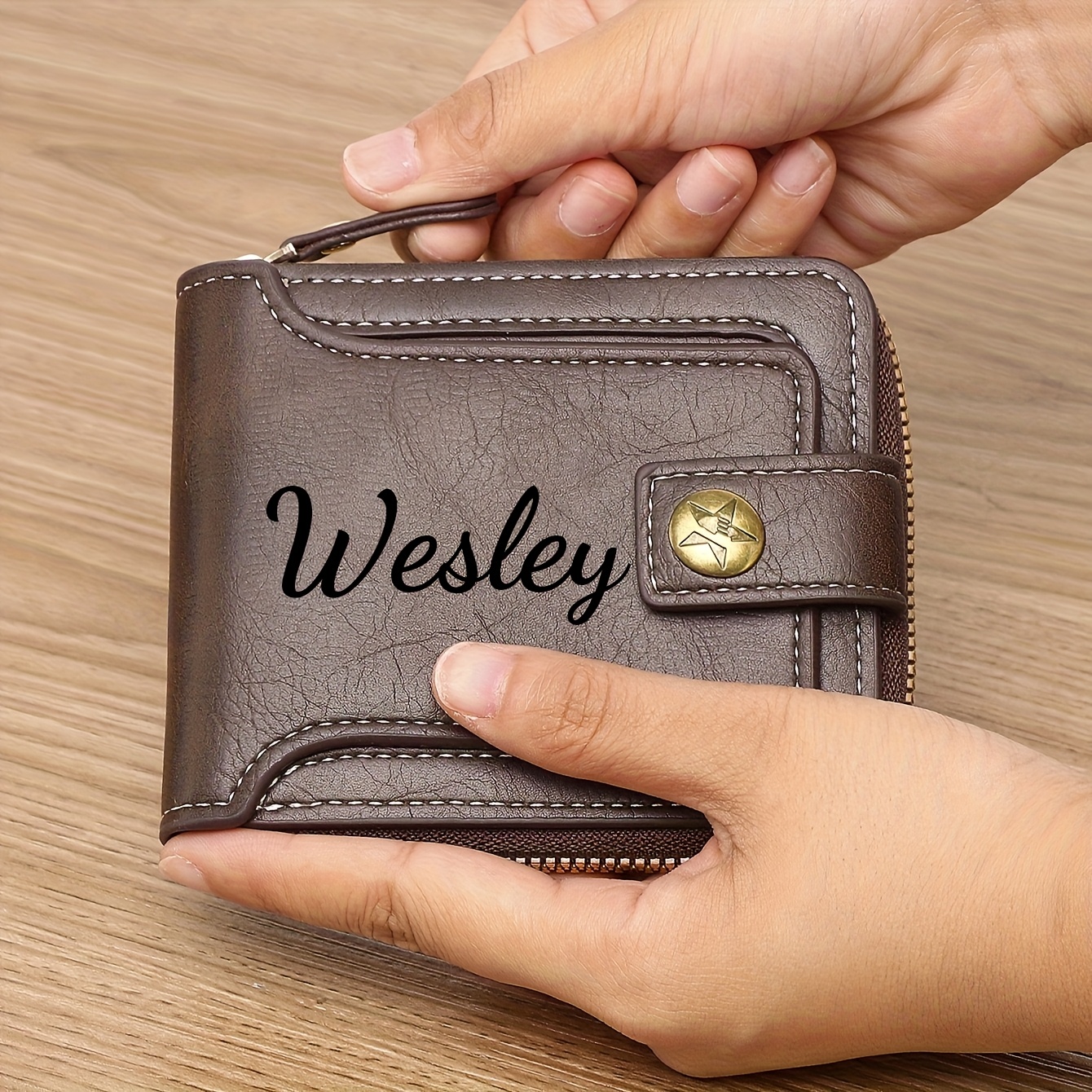 Custom Name Men's Wallet Gift  - Personalized Name Box บทวิจารณ์และราคา
