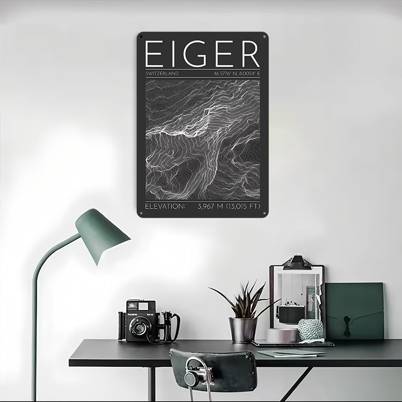 Eiger Mountain Topographic Con - Custom Map Poster บทวิจารณ์และราคา