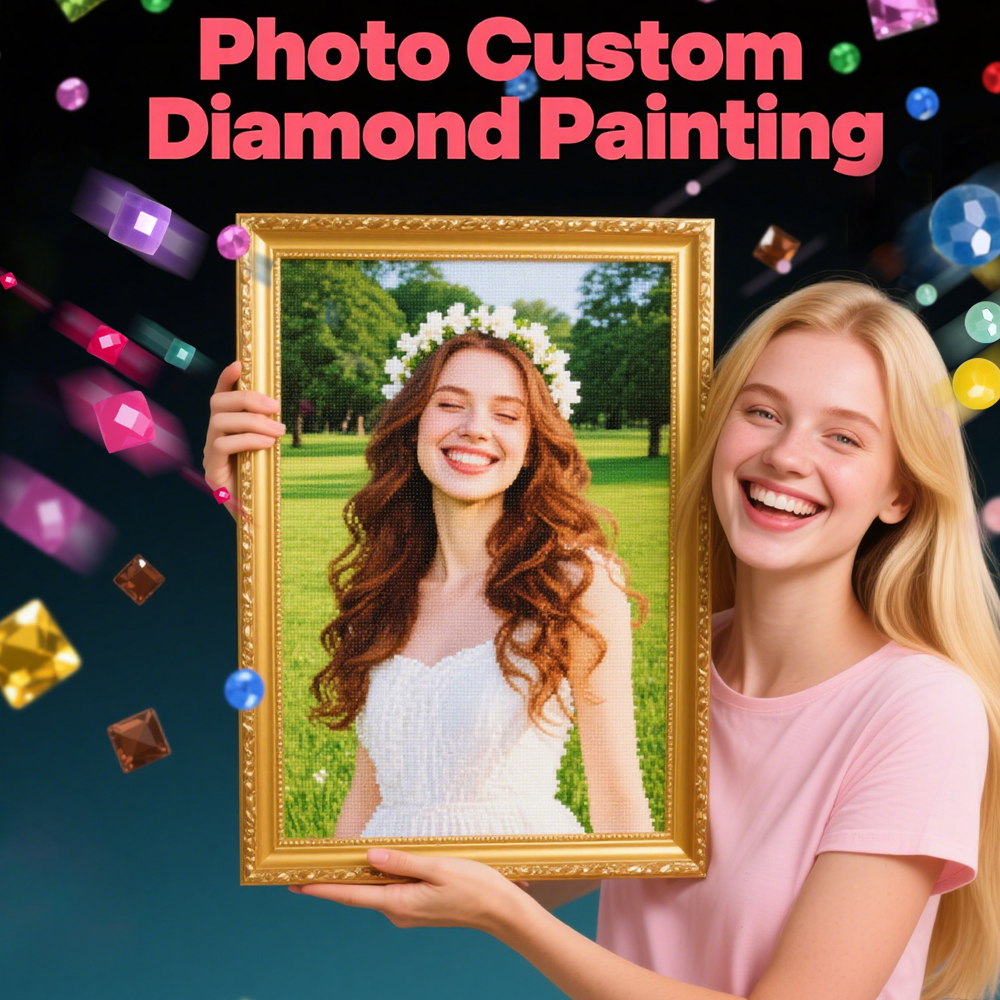 HUACAN Full Kits Diamond Paint - Photo Mosaic Print บทวิจารณ์และราคา