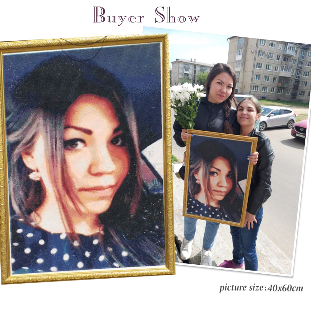 HUACAN Full Kits Diamond Paint - Photo Mosaic Print บทวิจารณ์และราคา