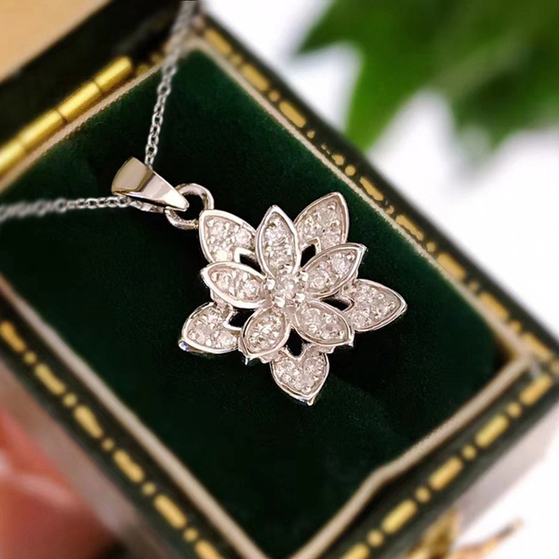 925 Sterling Silver Flower Nec - Birth Flower Necklace บทวิจารณ์และราคา