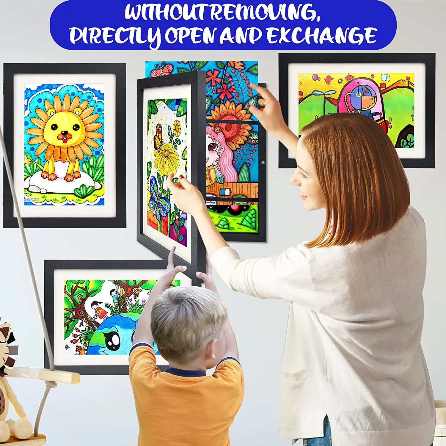 Children Drawing Frame A4 Wood - Engraved Wood Frame บทวิจารณ์และราคา