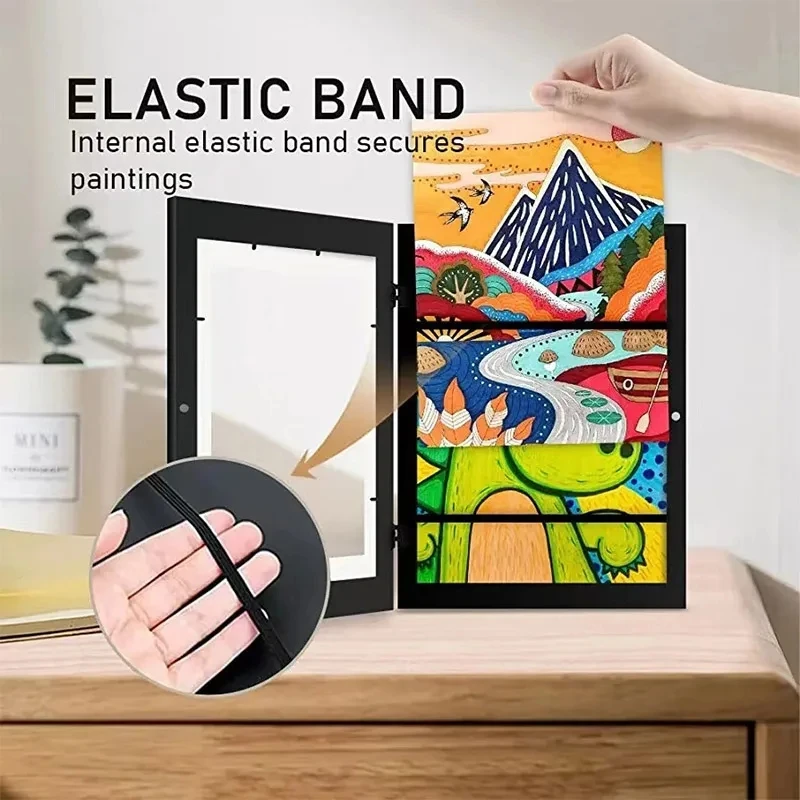 Children Drawing Frame A4 Wood - Engraved Wood Frame บทวิจารณ์และราคา