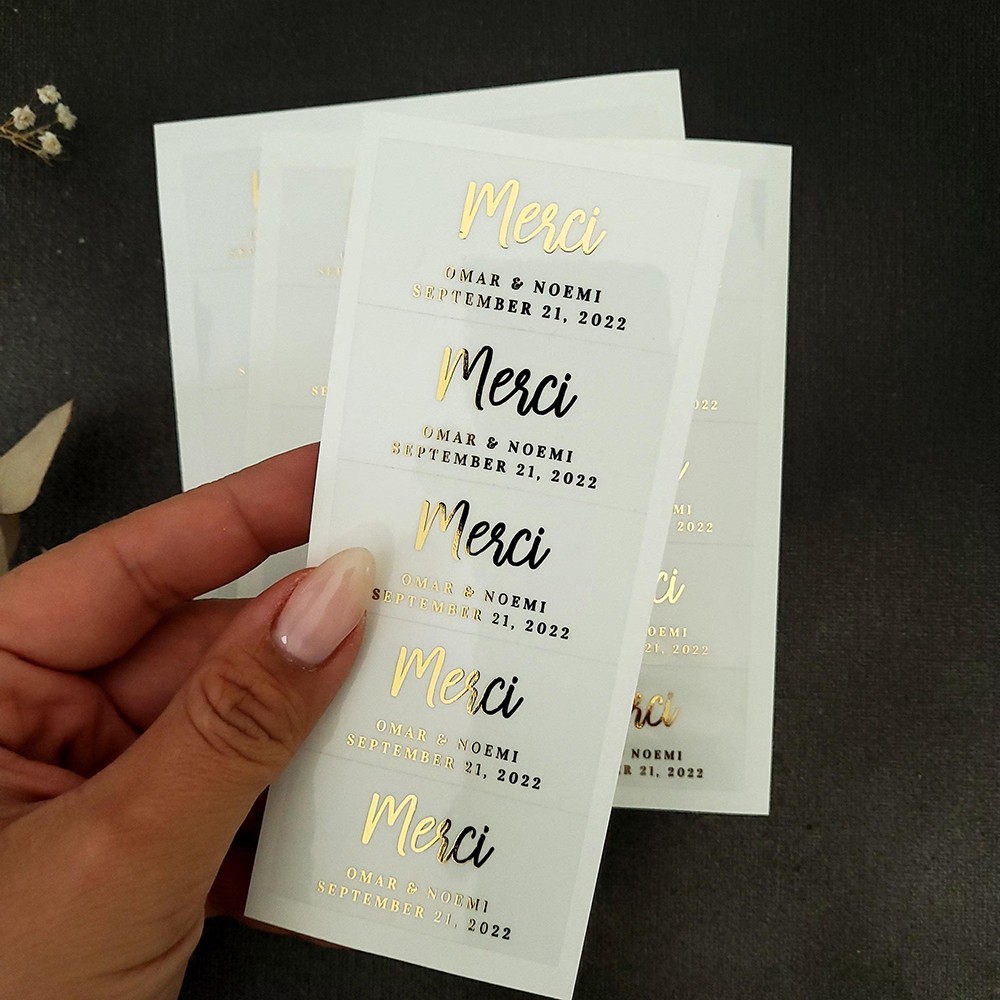 100pcs Custom Transparent Labe - Personalised Candle Label บทวิจารณ์และราคา