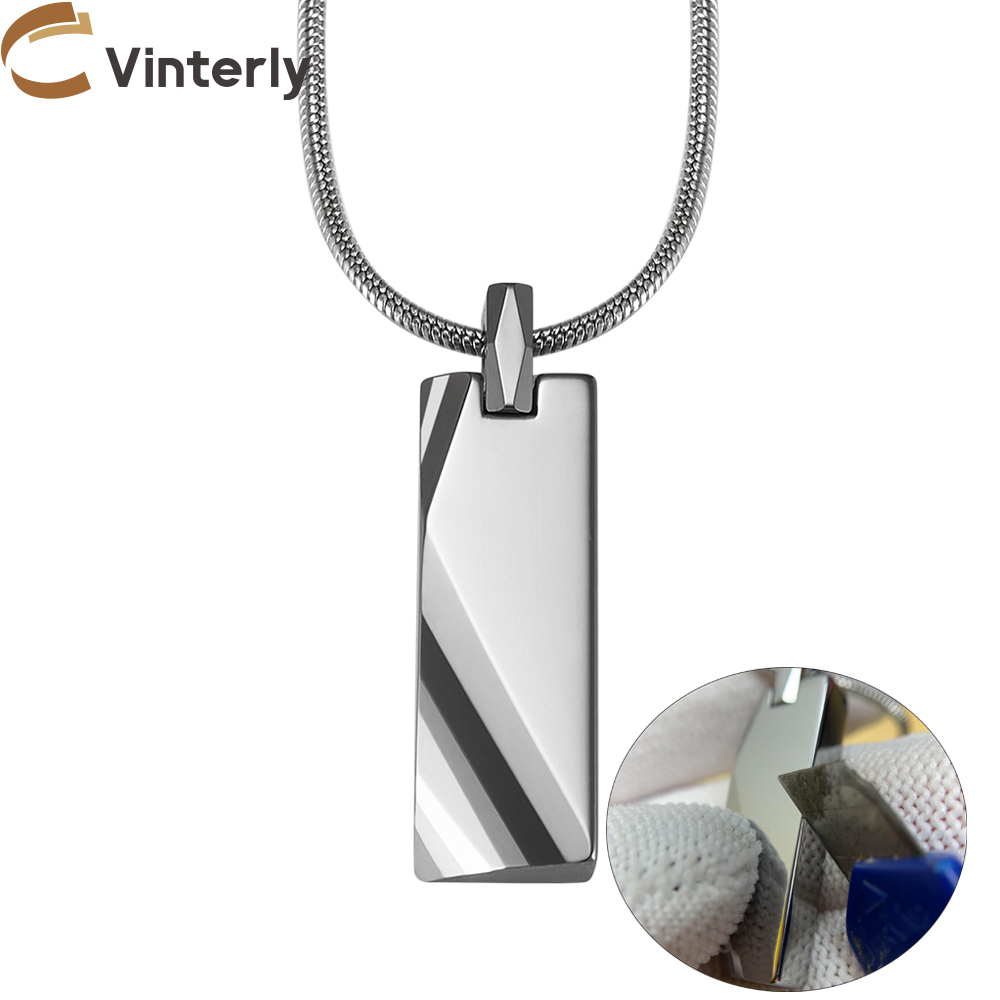 Tungsten Carbide Pendants Men  - Name Necklace Custom บทวิจารณ์และราคา