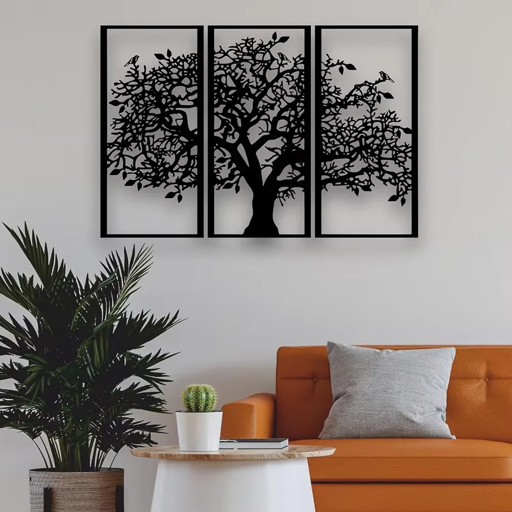 3Pcs Family Tree Metal Wall De - Family Tree Print บทวิจารณ์และราคา