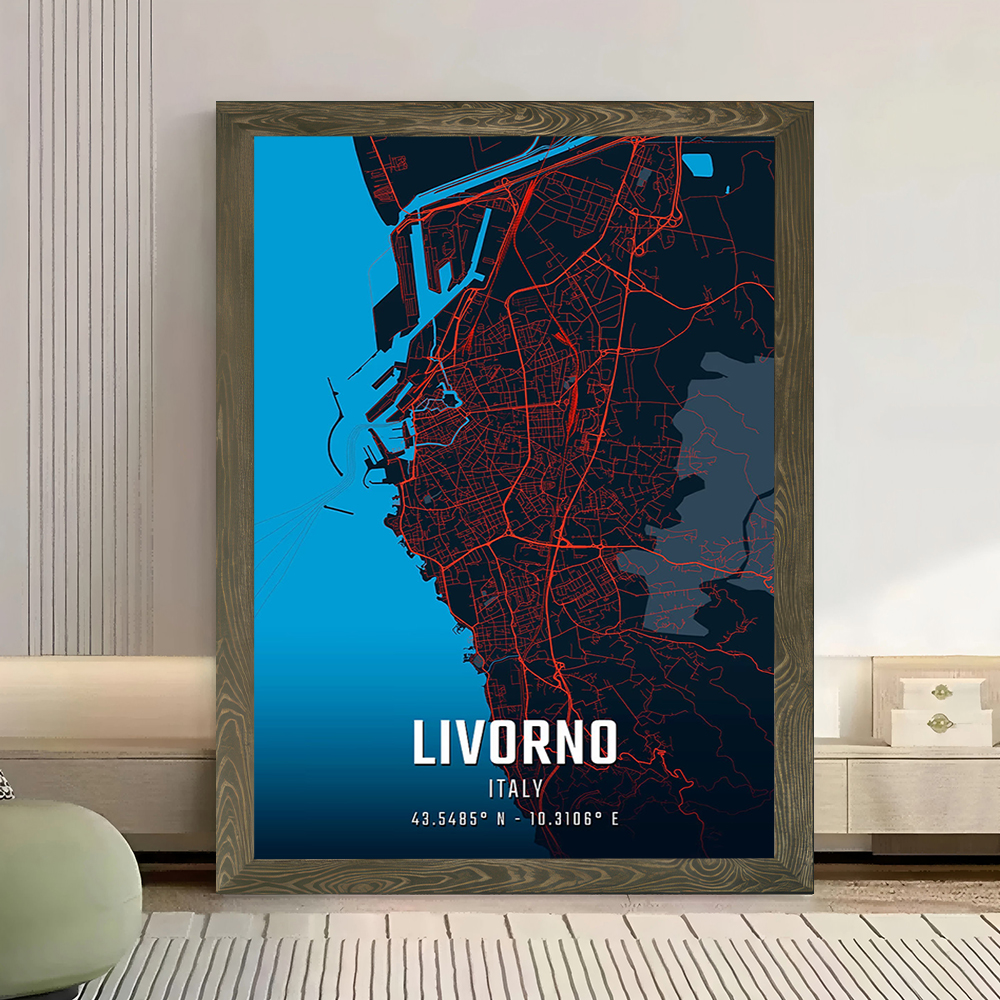 Livorno City Map Printed Canva - Custom Map Poster บทวิจารณ์และราคา
