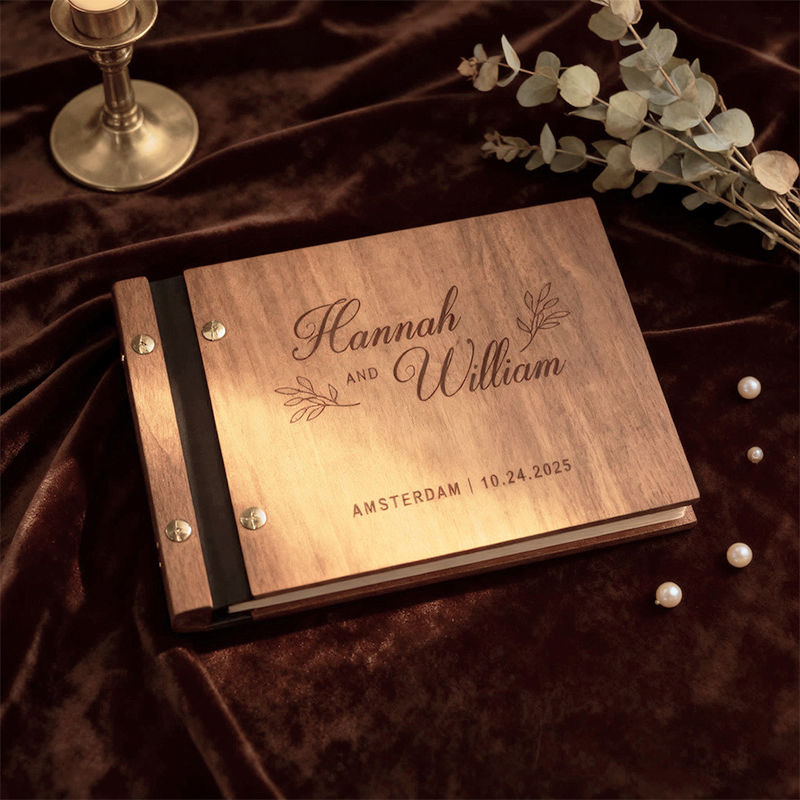 Personalized Wooden Wedding Gu - Custom Photo Book บทวิจารณ์และราคา