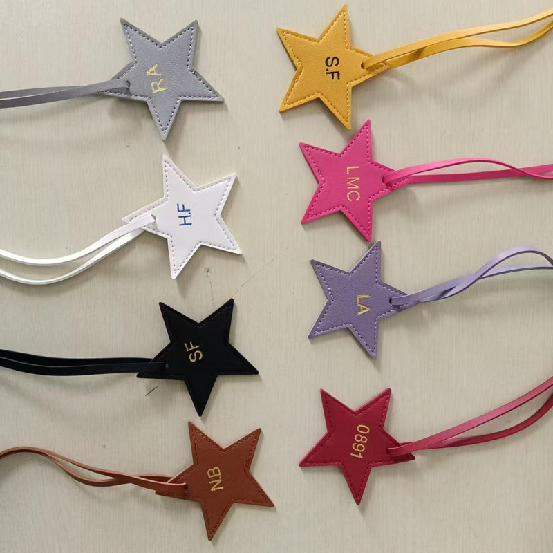 Free initials five pointed sta - Monogram Keychain Leather บทวิจารณ์และราคา