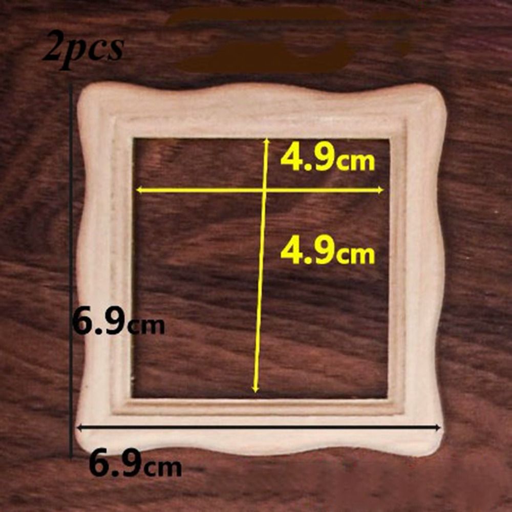 2pcs New 1/12 Dollhouse Miniat - Engraved Wood Frame บทวิจารณ์และราคา
