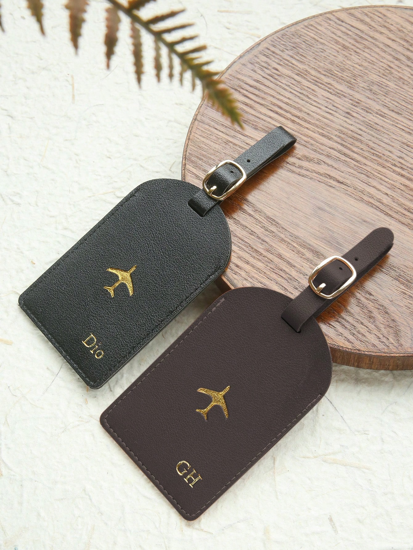 Custom Faux Leather Luggage Ta - Monogram Keychain Leather บทวิจารณ์และราคา