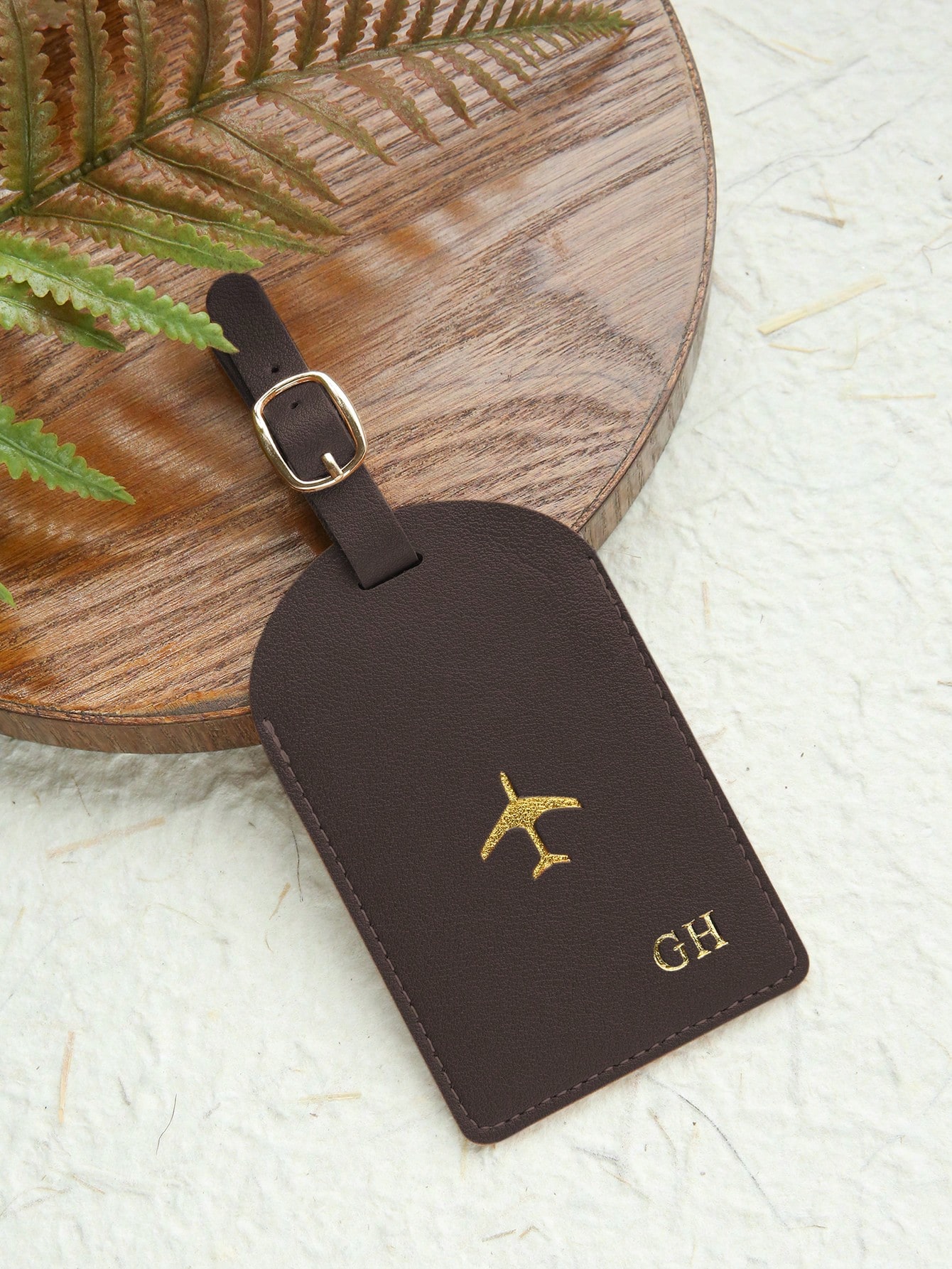 Custom Faux Leather Luggage Ta - Monogram Keychain Leather บทวิจารณ์และราคา