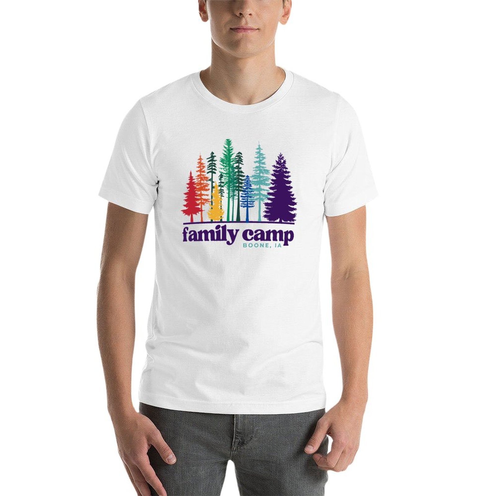 Family Camp Rainbow Trees T-Sh - Family Tree Print บทวิจารณ์และราคา