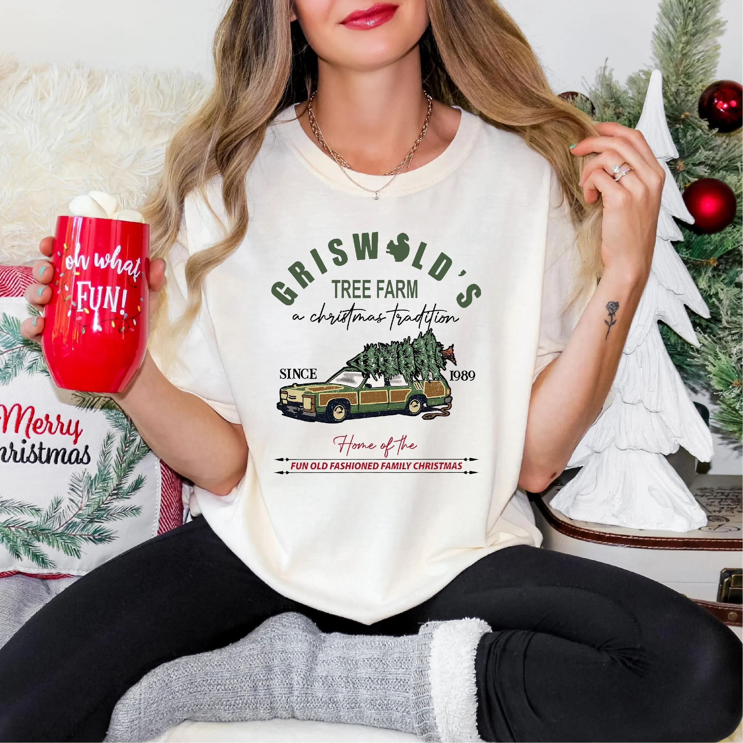 Comfort Colors Griswold Co Tre - Family Tree Print บทวิจารณ์และราคา