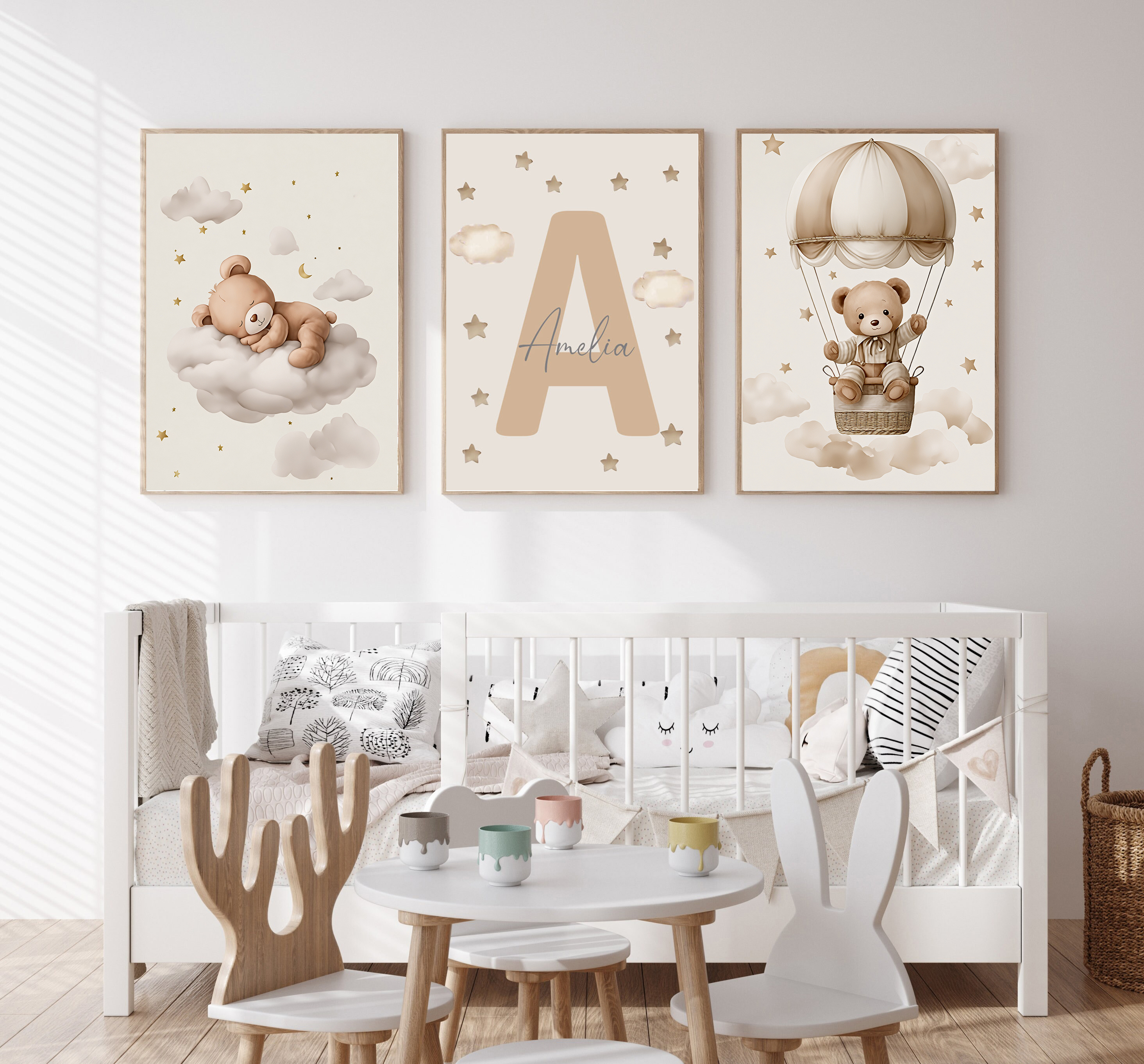 3pcs/set Bohemian Teddy Bear A - Personalized Name Box บทวิจารณ์และราคา