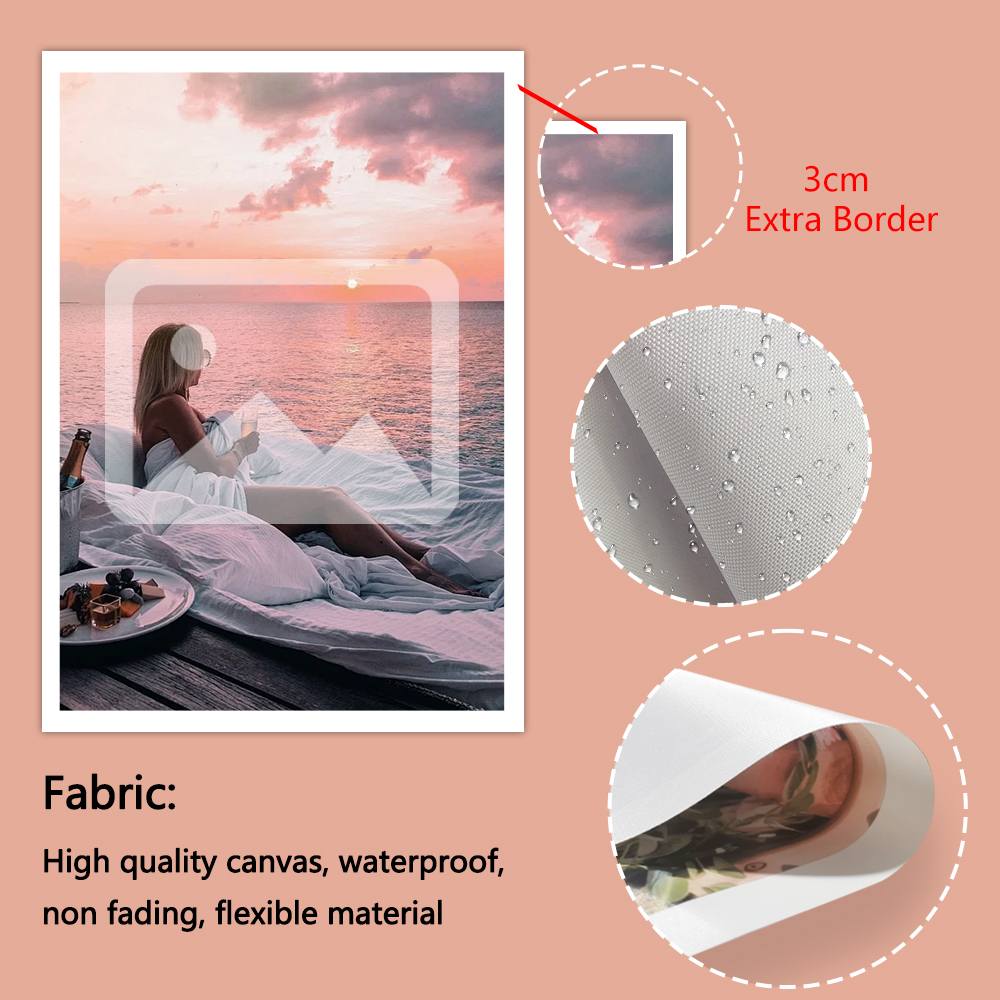 1 customized photo canvas, opt - Engraved Wood Frame บทวิจารณ์และราคา