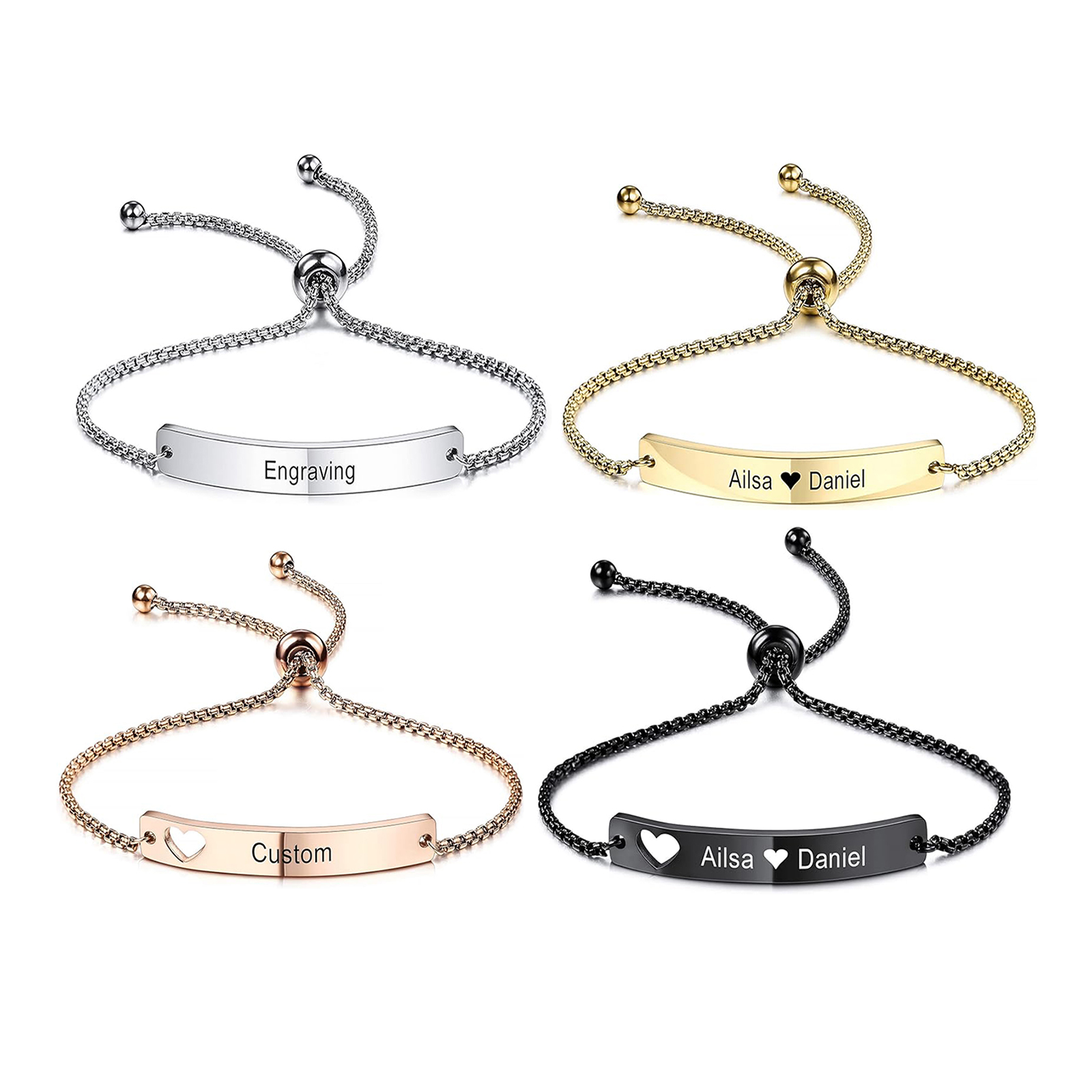Personalized Engraved Bar Brac - Coordinates Bracelet บทวิจารณ์และราคา