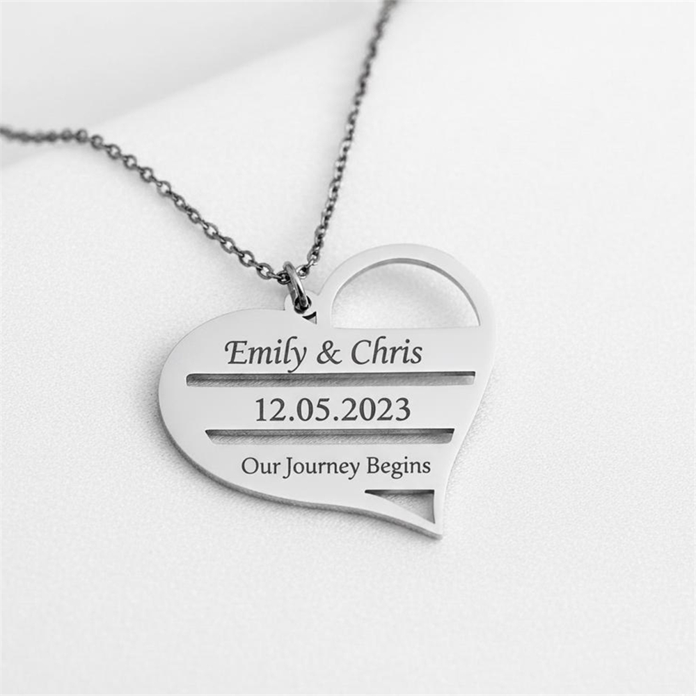 Custom Heart Necklace Stainles - Birth Flower Necklace บทวิจารณ์และราคา